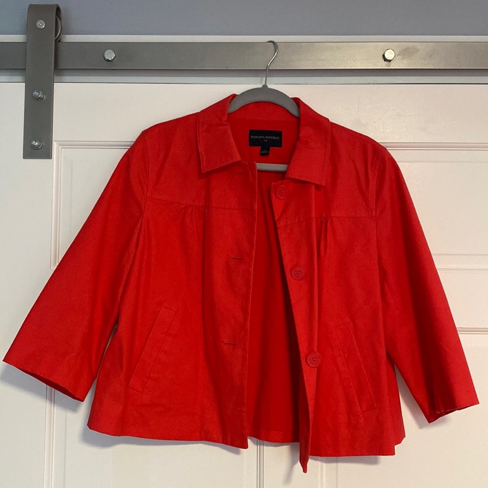 Banana republic blazer, size large, pinky/red color